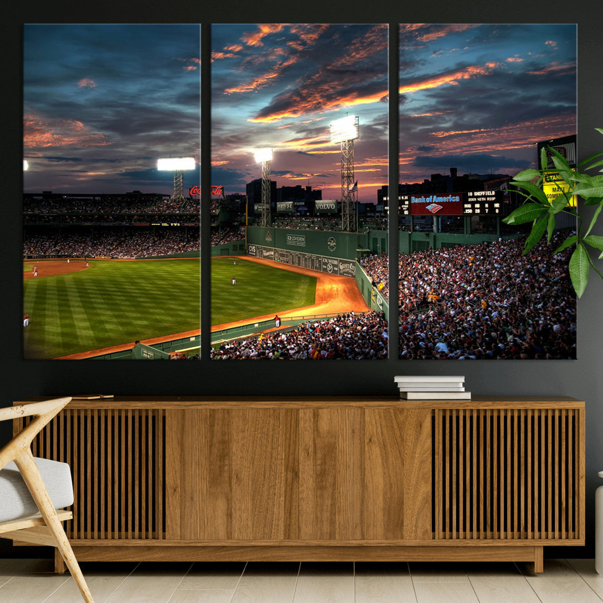 Fenway Park Wall Art Canvas Print | Large Baseball Stadium