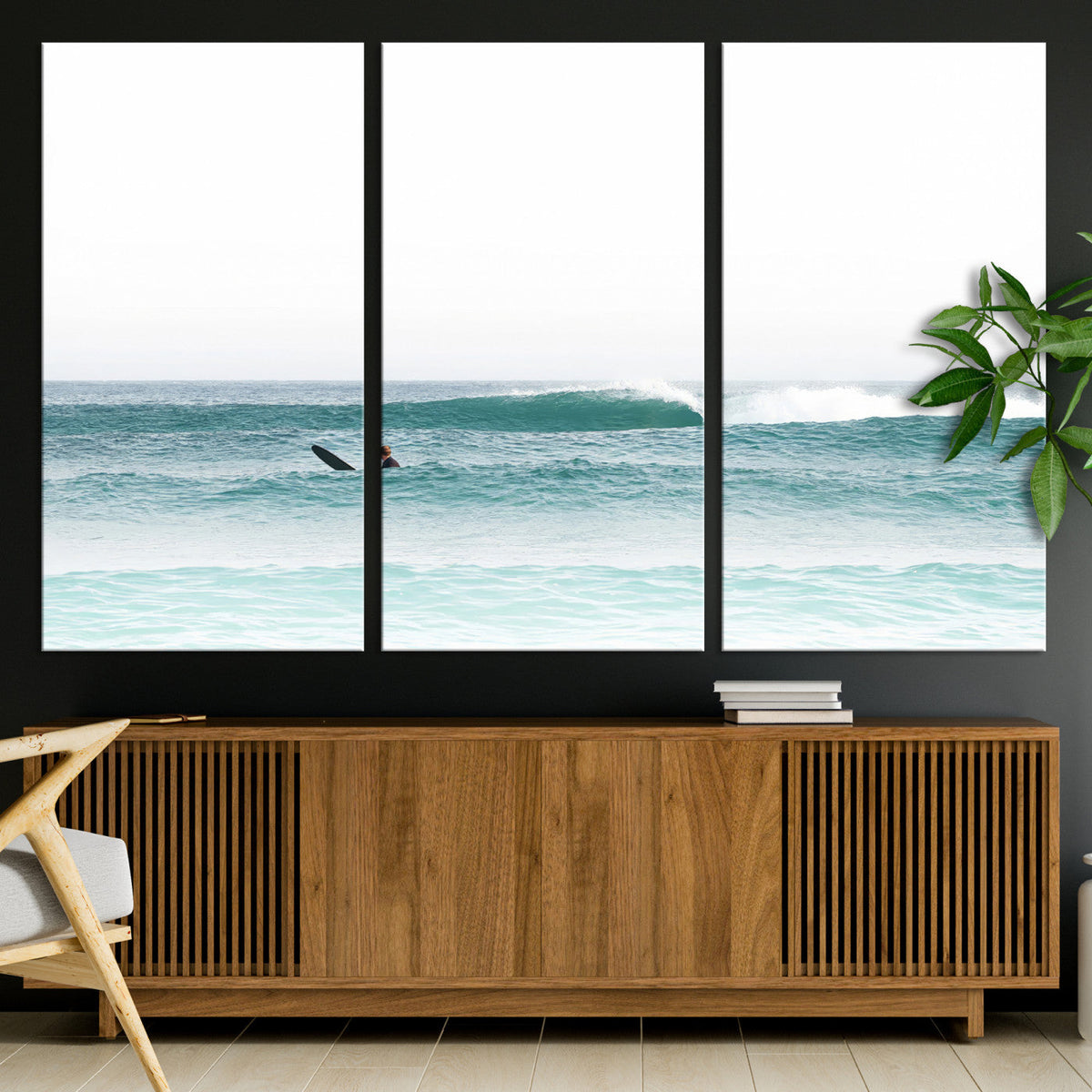Surfing Wall Art Canvas Print – Framed Ocean Waves