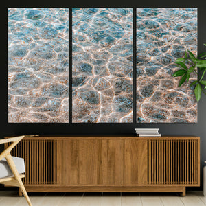 Clear Water Wall Art Canvas Print – Framed Sunlit Ocean