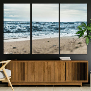 Ocean Wall Art Canvas Print – Moody Coastal Seascape Scene