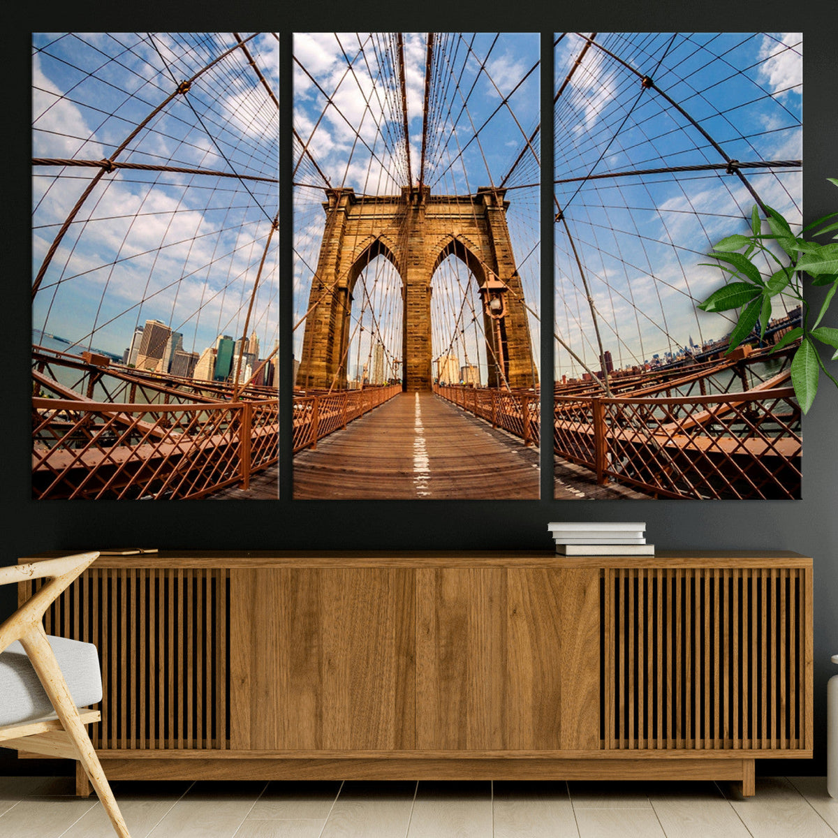Brooklyn Bridge Manhattan Wall Art Canvas Print