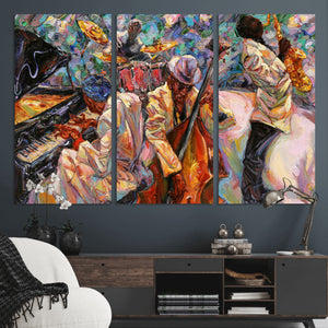African American Jazz Art Music Abstract Wall Art Painting
