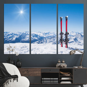 Ski Season Snow Wall Art Canvas Print