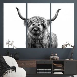 Fanny Scottish Highland Cow Cattle Art Print Farmhouse Wall