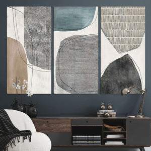 Canvas Print Wall Art Abstract Art Boho, Framed Boho Decor