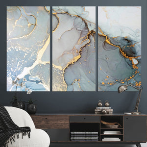 Large Abstract Marble Wall Art Canvas Print for Living Room