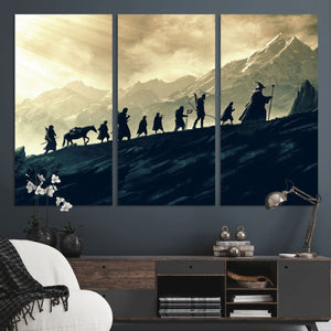 Fellowship Journey Wall Art – Fantasy Adventure Canvas Print