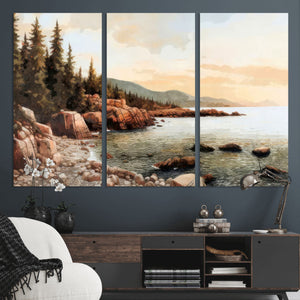 Serene Coastal View of Acadia National Park Wall Art -