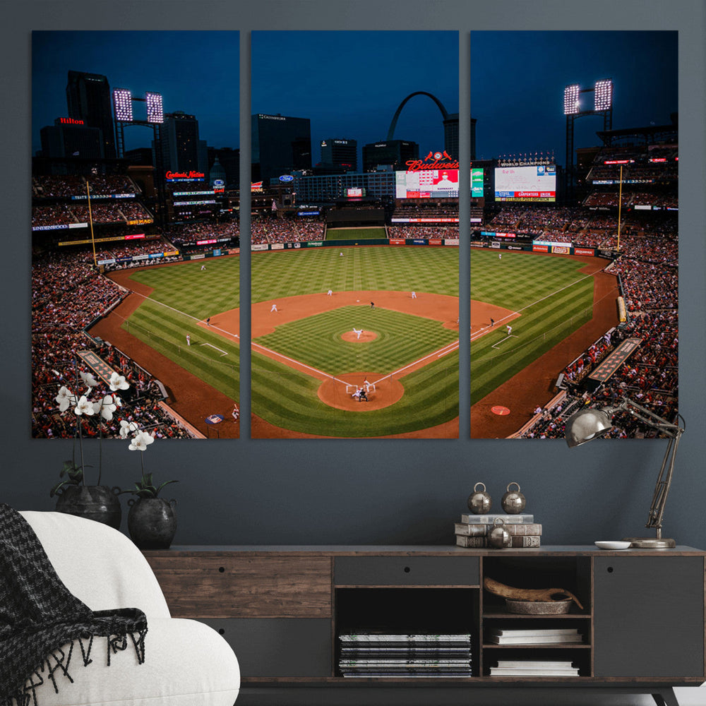 St. Louis Cardinals Baseball Team Print - Busch Stadium Wall