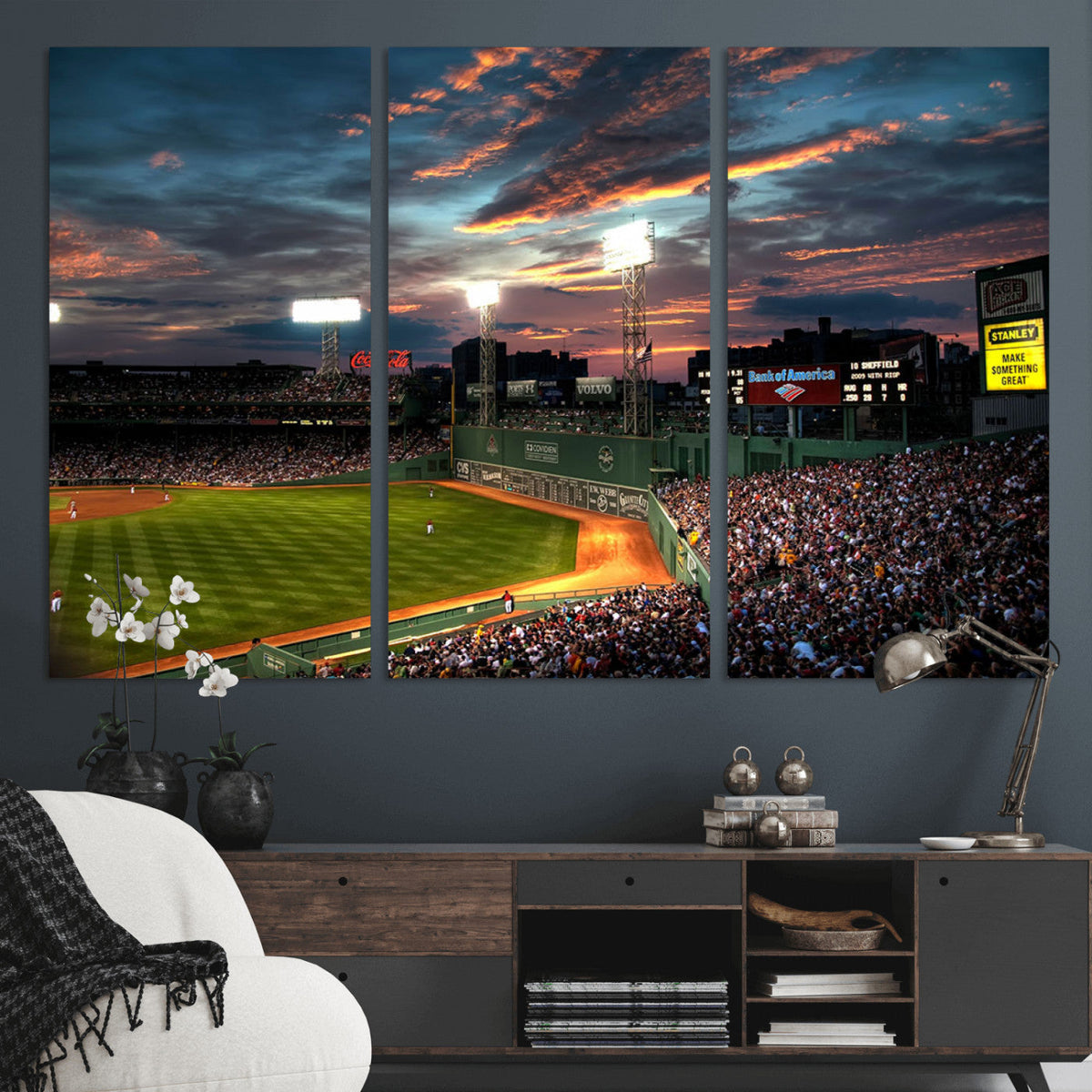 Fenway Park Wall Art Canvas Print | Large Baseball Stadium
