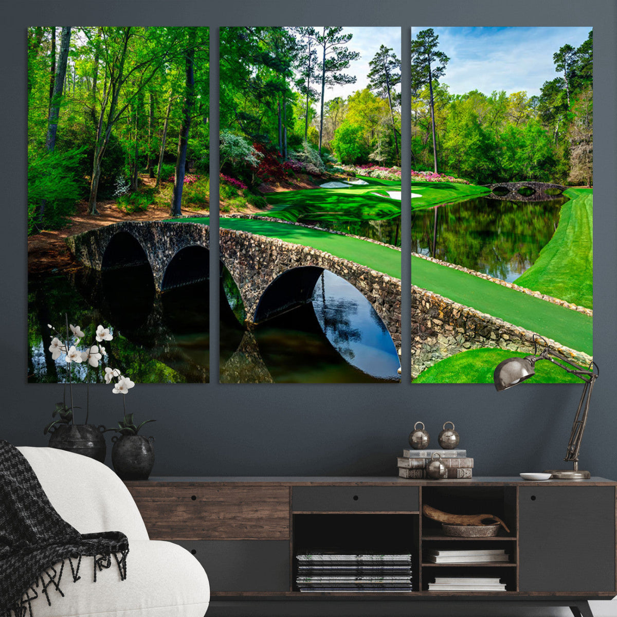 Augusta National Golf Club Wall Art - Panoramic Bridge &