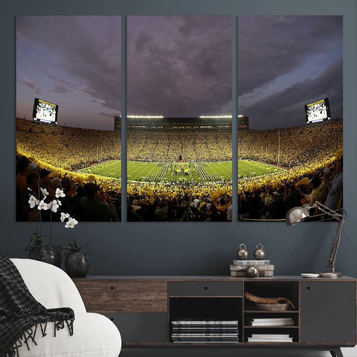 Michigan Wolverines Print - Michigan Stadium Wall Art Canvas