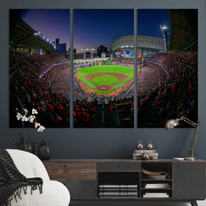 Houston Astros Baseball Print Canvas - Houston Minute Maid