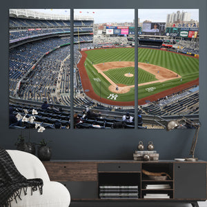 New York Yankees Baseball Team Print - Yankee Stadium Wall