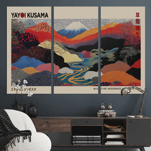 Yayoi Kusama Wall Art – Framed Japanese Abstract Art Print,