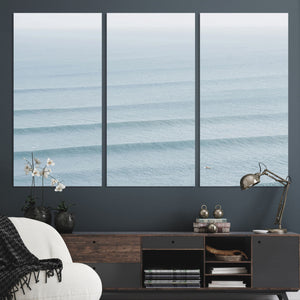 Ocean Waves Wall Art Canvas Print – Framed Solo Surfer Wave