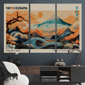 Yayoi Kusama Wall Art Canvas Print – Framed Large Abstract