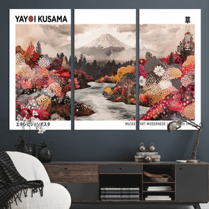 Modern Japanese Wall Art Canvas Print – Framed Abstract