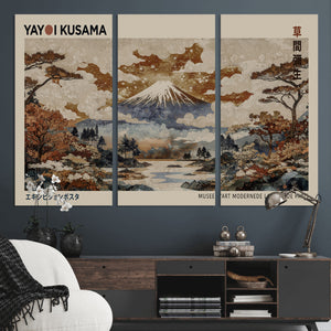Yayoi Kusama Wall Art Canvas Print – Framed Modern Japanese