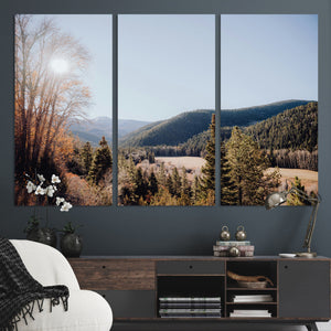 Rustic Landscape Wall Art Canvas Print – Serene Valley Scene