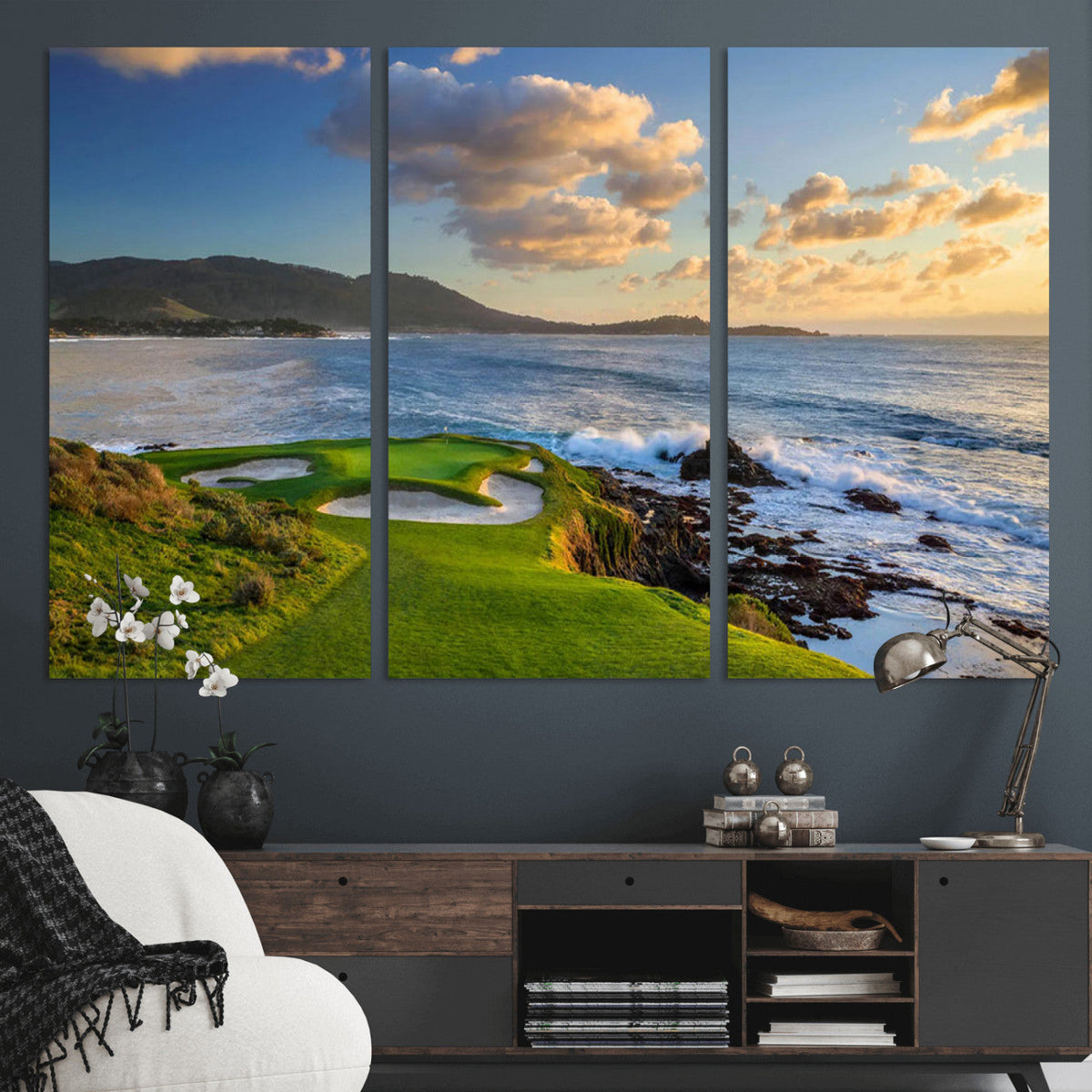 Pebble Beach Golf Links Wall Art Canvas Print – Iconic