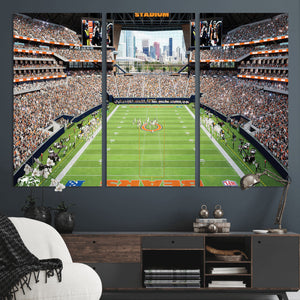 Chicago Bears Soldiers Field Wall Art Canvas Print – Framed