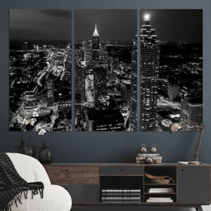 Atlanta Skyline Wall Art Canvas Print, Atlanta Downtown