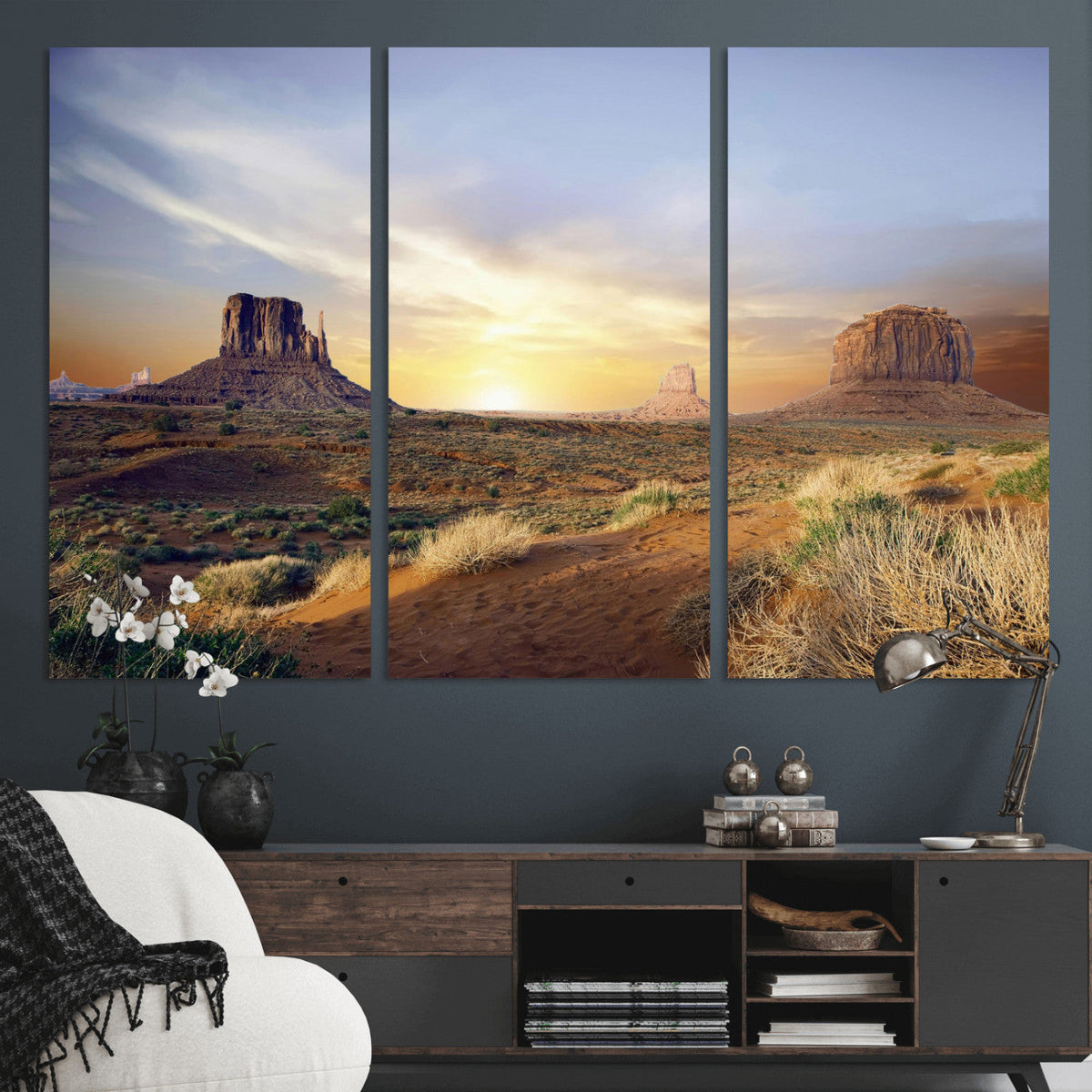 Monument Valley Desert Wall Art Canvas Print, Southwest