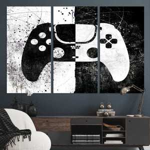 Abstract Gaming Controller Wall Art Canvas Print