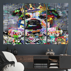 Graffiti Dog Wall Art Decor for Teen Bedroom - Abstract