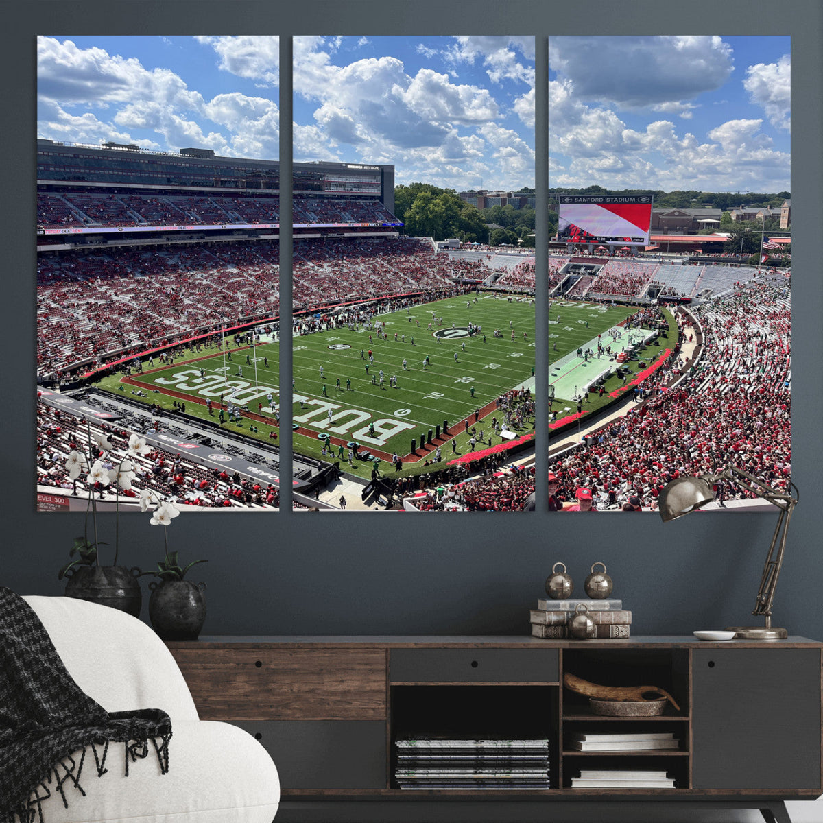 Georgia Bulldogs Stadium Wall Art Canvas Print, Sanford