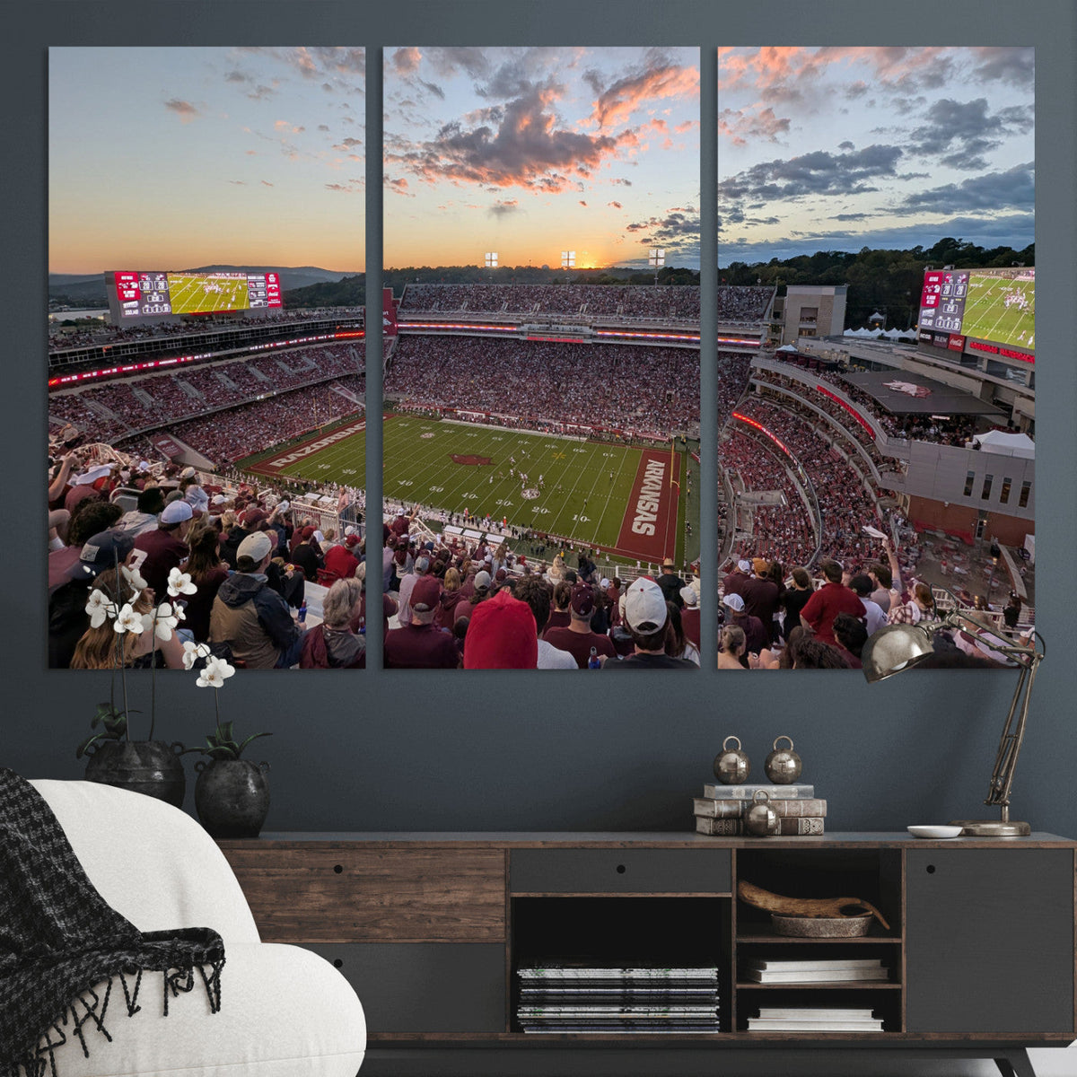 Donald W. Reynolds Razorback Stadium Wall Art Canvas Print –
