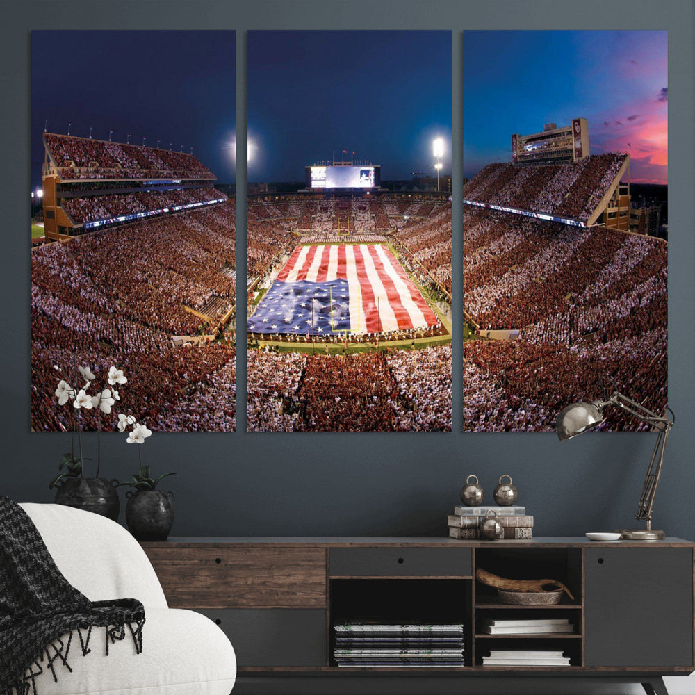 Oklahoma Memorial Stadium Wall Art Canvas Print – Oklahoma