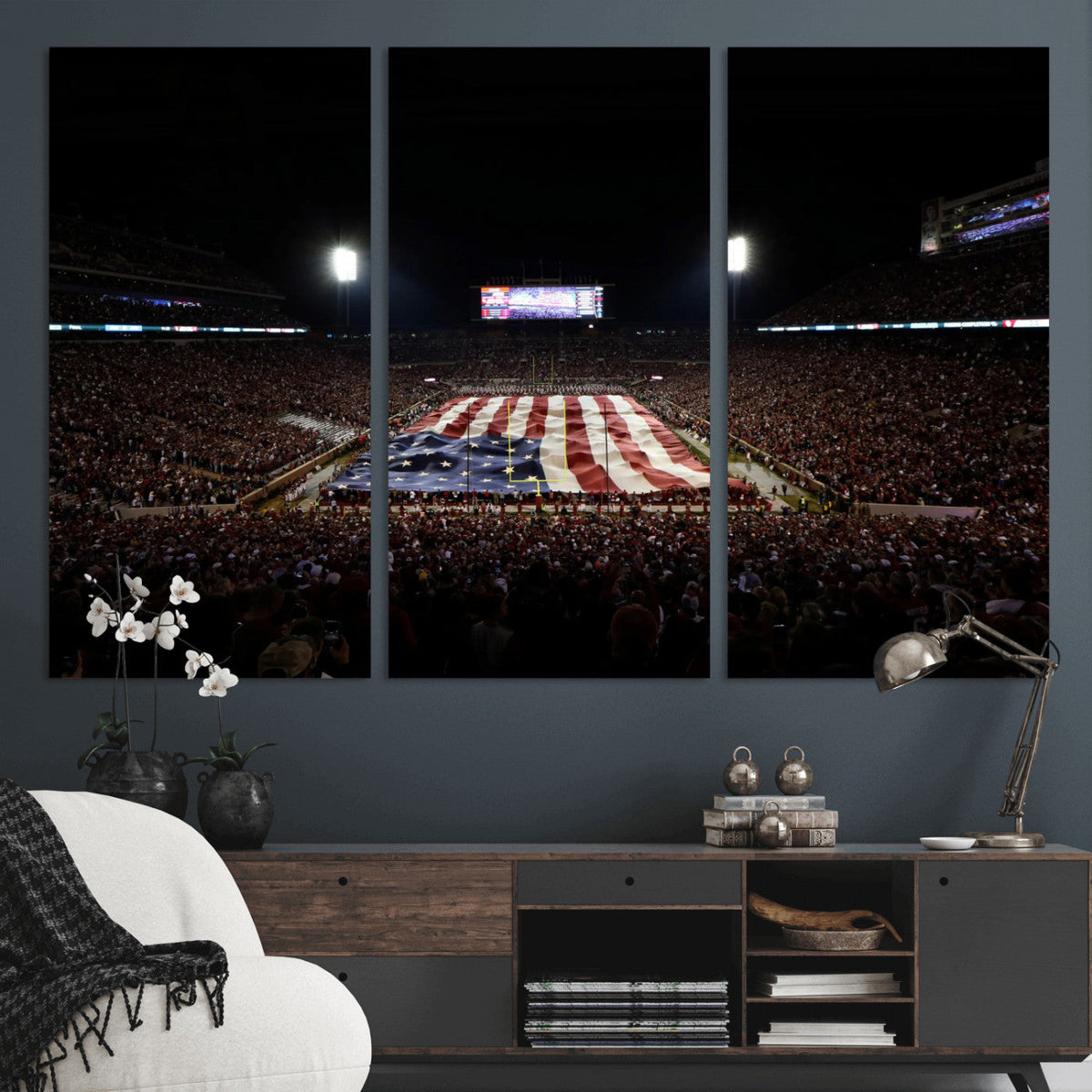 Oklahoma Memorial Stadium Wall Art Canvas Print – Oklahoma