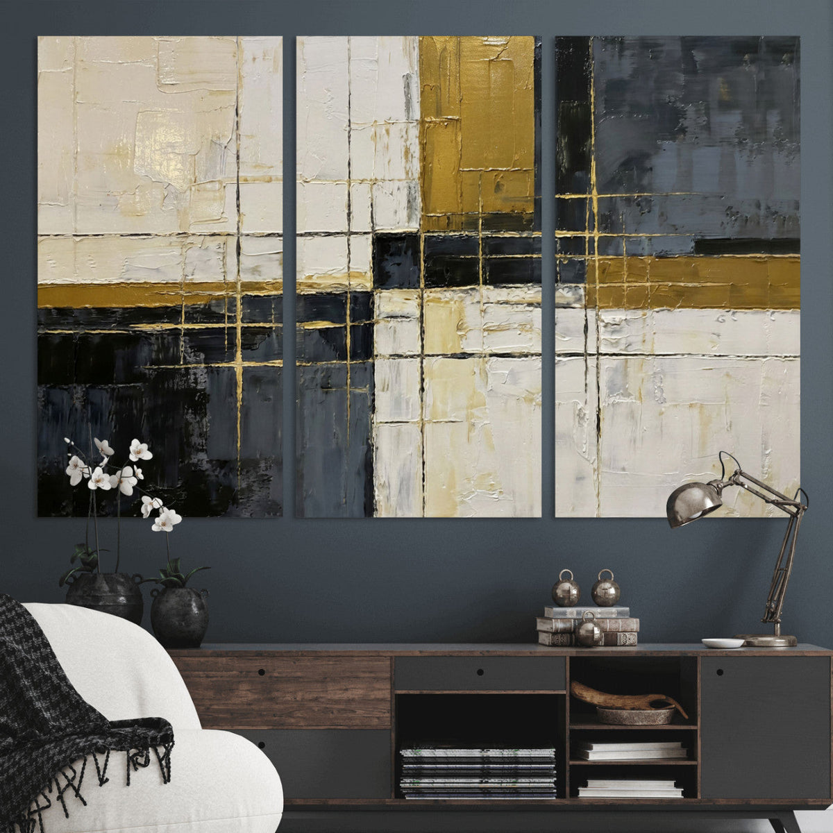 Geometric Abstract Wall Art Canvas Print