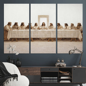 The Last Supper Wall Art Canvas Print, Jesus Christ Biblical
