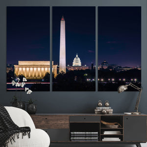 Washington White House Skyline Wall Art Canvas Print –