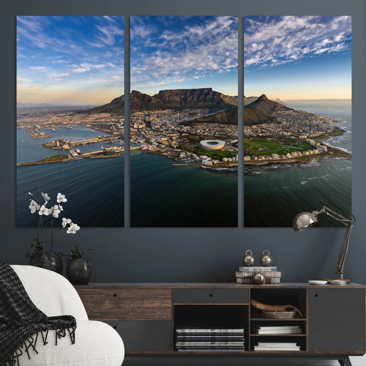 Cape Town Wall Art Canvas Print – Table Mountain Coastal