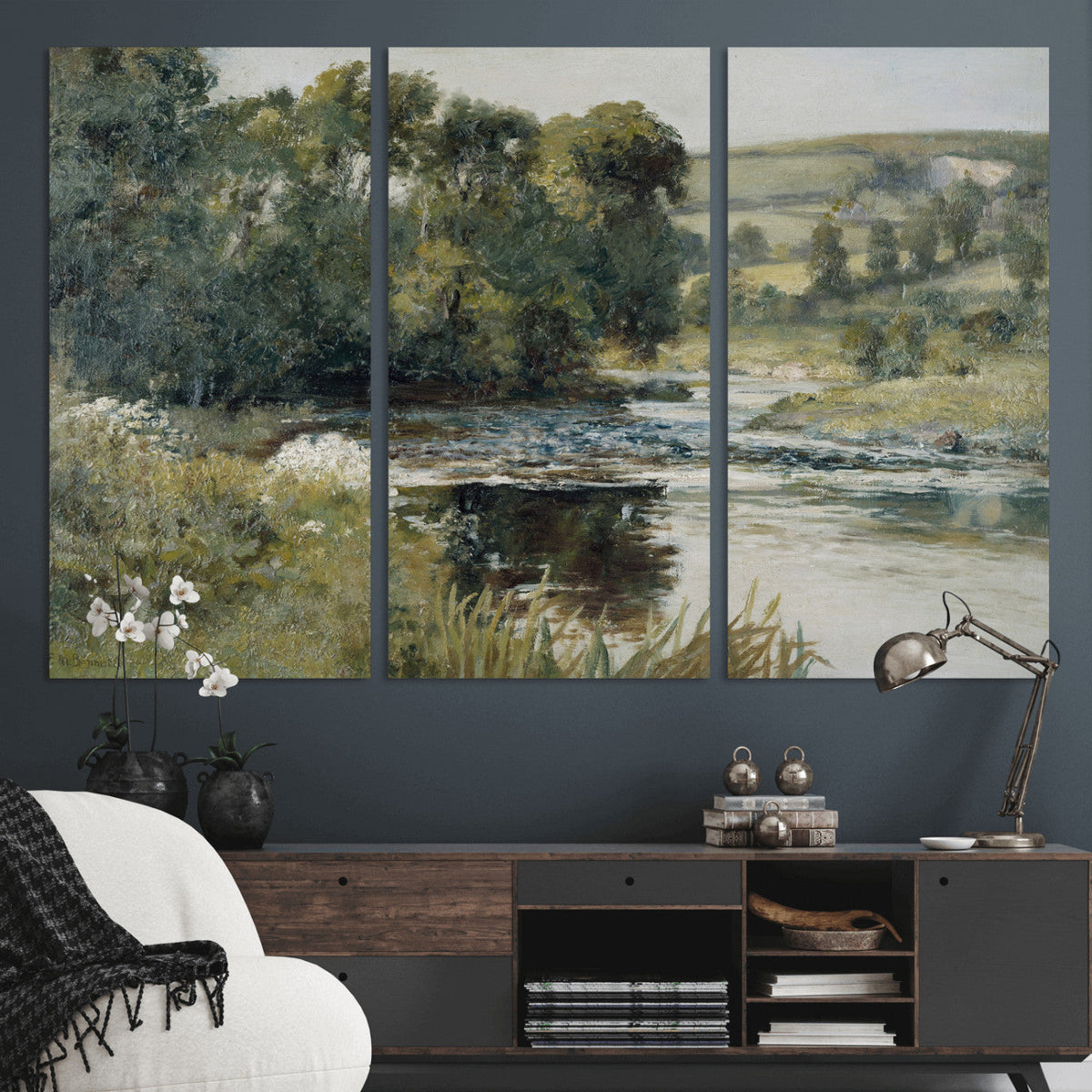 Streamside by Edward Mitchell Bannister Wall Art Canvas