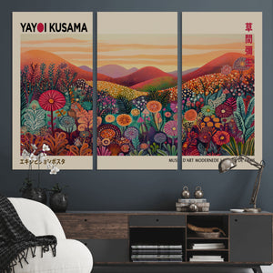 Yayoi Kusama Colorful Landscape Wall Art Canvas Print –