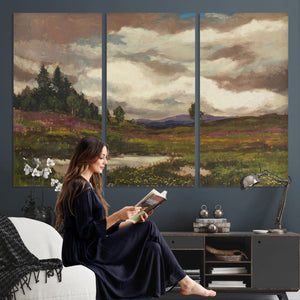 Gustav Macoun Heathland Canvas Print, Czech Landscape Oil