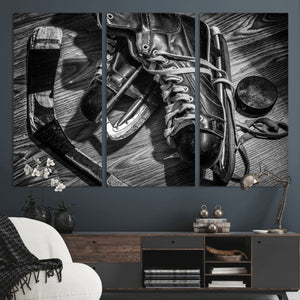 Old Pair of Mens Skates Wall Art Canvas, Men Skates Wall Art