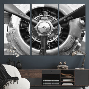 Vintage Airplane Wall Art Canvas Print