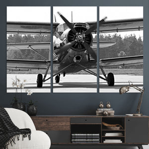 Wall Art Old War Plane Canvas Print