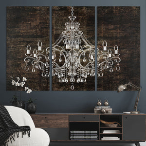 Rustic Chandelier Canvas Print