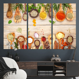 Kitchen Spice on the Table Wall Art, Kitchen Spice Wall Art