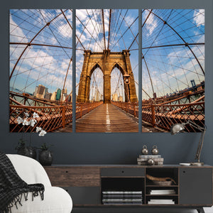 Brooklyn Bridge Manhattan Wall Art Canvas Print