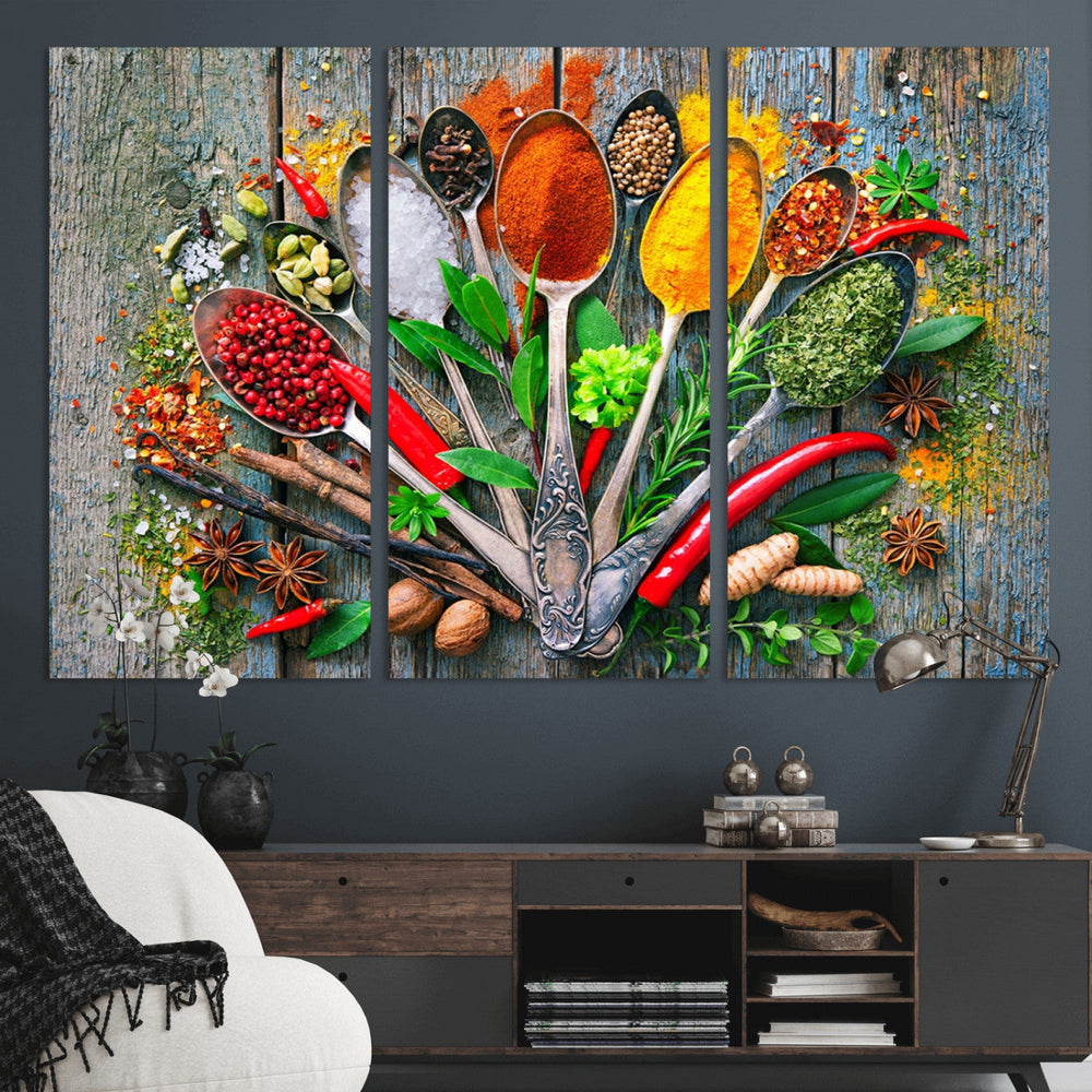Spoonful of Spices Cooking Wall Art Canvas Print - Vibrant