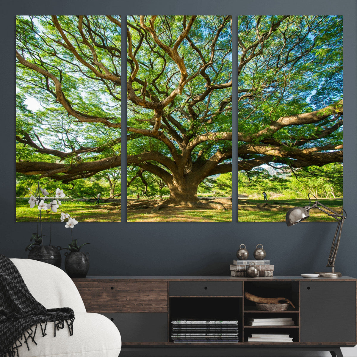 Majestic Oak Tree Wall Art – Serene Nature Canvas Print with