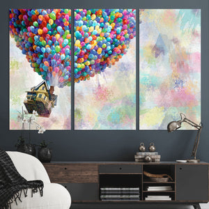 Up Pixar Poster, Look Up Pixar Wall Art, Up Pixar Canvas,